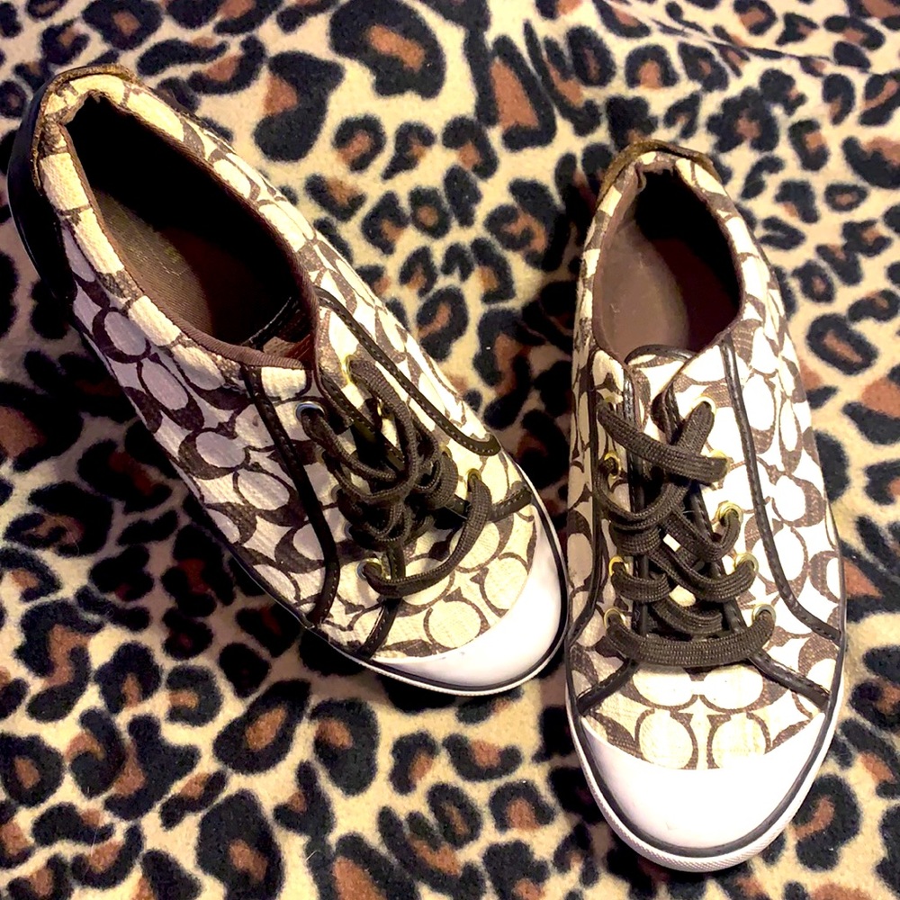 COACH SNEAKERS DARK BROWN 9.5